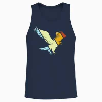 Eagle Retro Unisex Tank Top - Navy