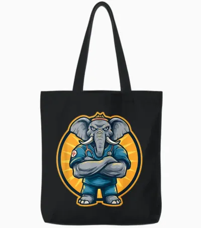 Soins Aux éléphants Tote Bags - Black