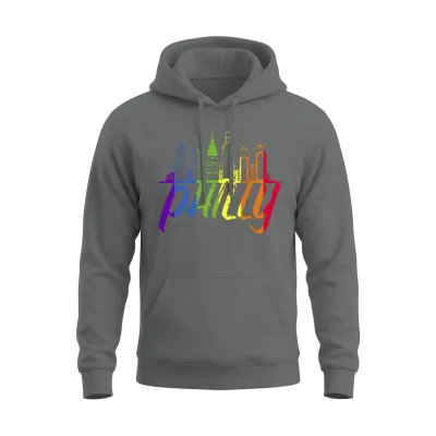 Philly Pride Skyline, Pride Parade Philly Unisex Hoodie - Graphite Heather