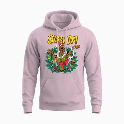 Scooby Doo Christmas Unisex Hoodie - Light Pink
