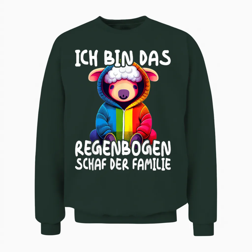 Lgbt Regenbogen Schaf Gay Csd Bisexual Pride Lgbtq Unisex Sweatshirt in Forest
