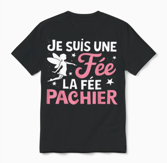 Je Suis Une Fee La Fee Pachier Woman Man Je Suis Une Fée T-Shirt, Black, S Unisex T-Shirt in Black