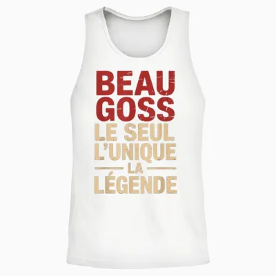Beau Goss Man Funny Funny Gift Idea Funny Unisex Tank Top - White