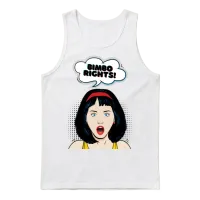 Bimbo Rights Funny Feminist Unisex Tank Top - White – 1