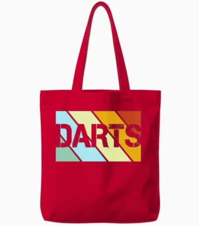 Darts Retro Tote Bags - Red