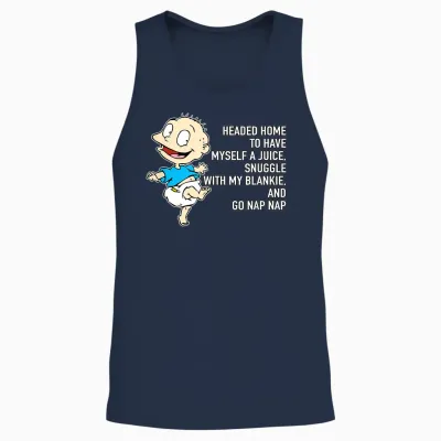 Tommy Pickles - Juice, Blankie & Nap Nap Unisex Tank Top - Navy