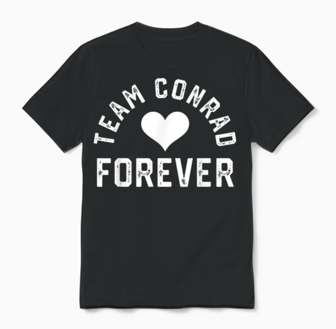 Team Conrad Retro Forever Vintage Unisex T-Shirt in Black