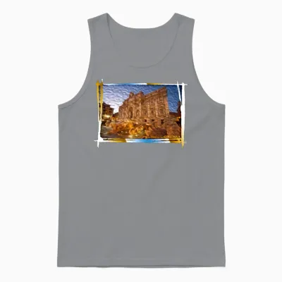 Trevi Fountain in Rome - Souvenir Rome Unisex Tank Top - Sport Grey