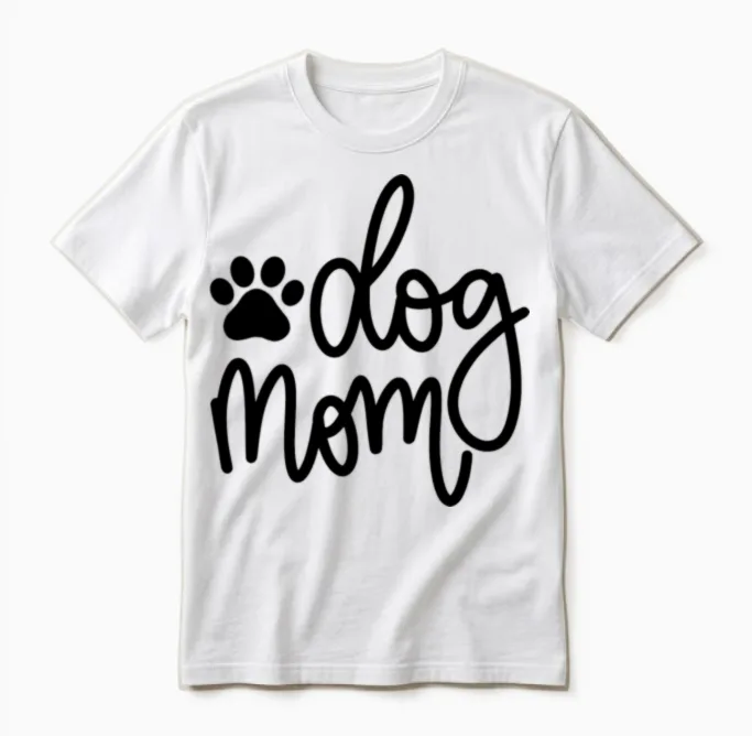 Dog Mom Unisex T-Shirt in White