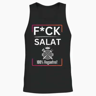 Fck Salat-100% Veganfrei-Fck Salat Bbq Unisex Tank Top - Black