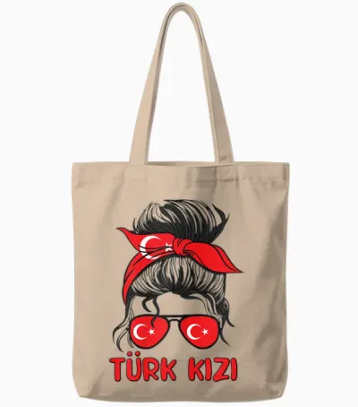 Turkiye Mädchen Türkei Mädchen Türkische Kizi Frauen Türkische Flagge Tote Bags - Natural