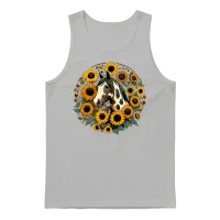 Sunflower Horse Lovers Unisex Tank Top - Ash – 1