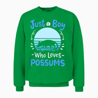 Possum Possum Lover Retro Unisex Sweatshirt - Irish Green