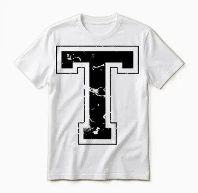 Initial Letter T Unisex T-Shirt - White