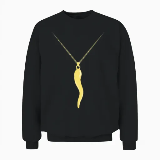 Italian Pride - Italian Horn - It's and Italian Unisex Sweatshirt in Black