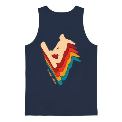 Retro Snowboard Unisex Tank Top - Navy
