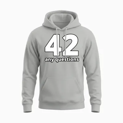 42 Any Questions Unisex Hoodie - Ash