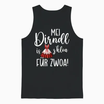 Oktoberfest | Mei Dirndl Is Z Kloa Für Zwoa Schwangere Unisex Tank Top - Black