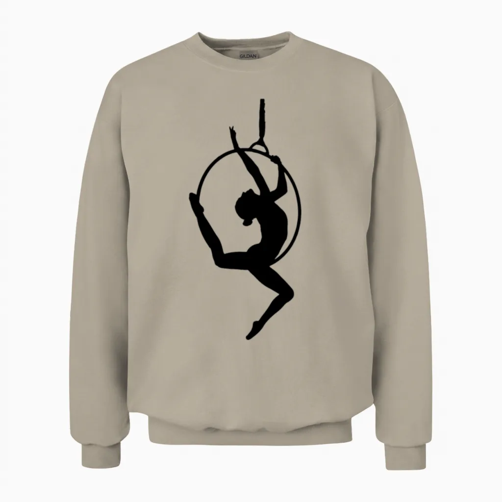 Aerial Hoop Unisex Sweatshirt in Sand