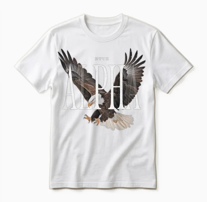 Hip Hop Y2k Vintage Retro Edgy Backprint Streetwear Adler Unisex T-Shirt in White