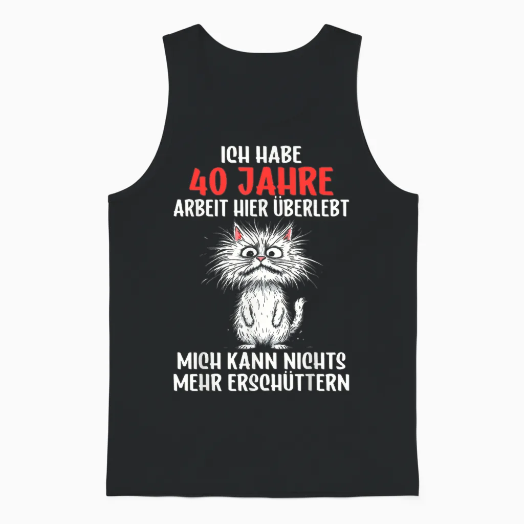 40 Jähriges Dienstjubiläum Firmenjubiläum 40 Jubiläum Arbeit Unisex Tank Top in Black