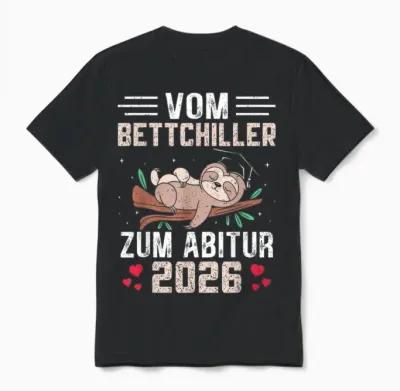 Abiturient Vom Bettchiller Zum Abitur 2026 Lustig Abi 2026 Unisex T-Shirt - Black