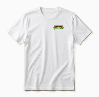 Teenage Mutant Ninja Turtles Classic Vintage Pocket Logo Unisex T-Shirt - White