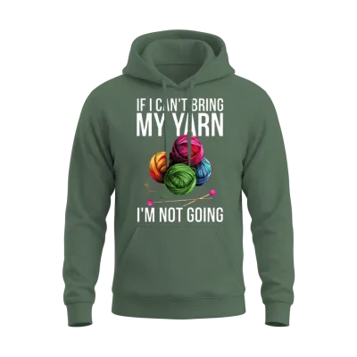 Yarn Knitting Unisex Hoodie - Military Green