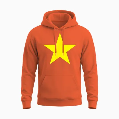 Vietnam-Flagge, Vietnamesische Flagge, Patriotische Herren, Kinder, Damen Unisex Hoodie - Orange