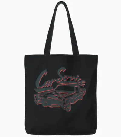Retro Car Tote Bags - Black