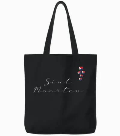 Sint Maarten Tote Bags - Black
