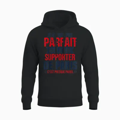 Gift Supporter Paris Football Humour Unisex Hoodie - Black