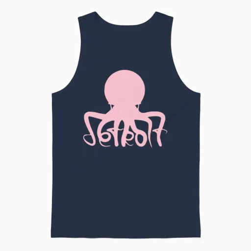 Detroit Red Wings Octopus Hockey Unisex Tank Top in Navy