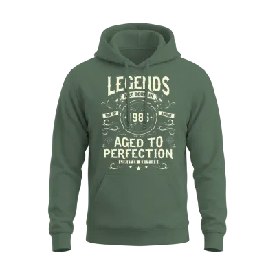 Retro '86: Timeless Birthday Gift Unisex Hoodie - Military Green