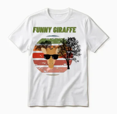 Funny Giraffe Unisex T-Shirt - White