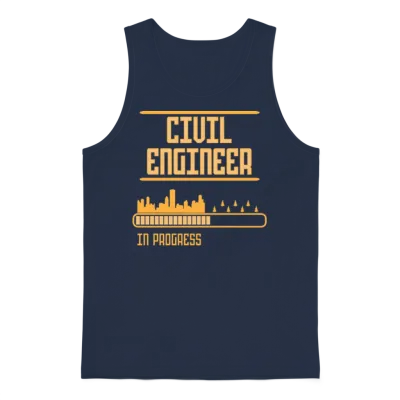 Engineer Graduation Civil Engineering Student Unisex Tank Top - Navy