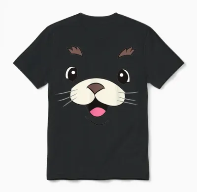 Lustiges Robbe Kostüm Lazy Halloween Kostüm Süße Robbe Unisex T-Shirt - Black