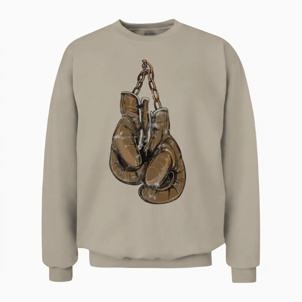 Boxer Boxing Vintage Gift & Mma Unisex Sweatshirt in Sand