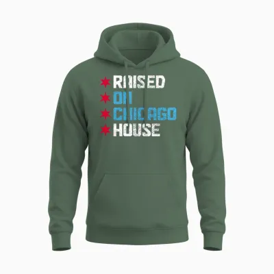 Chicago House Music Illinois Unisex Hoodie - Military Green