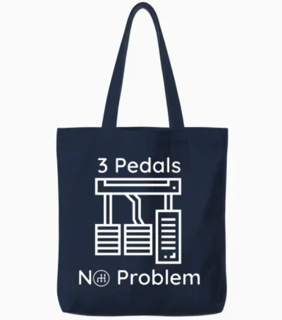 3 Pedals No Problem Tote Bags - Navy