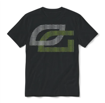 Optic Gaming Logo White Spell Out Mp Unisex T-Shirt - Black