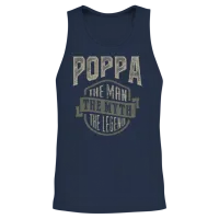 Poppa the Legend Unisex Tank Top - Navy – 2