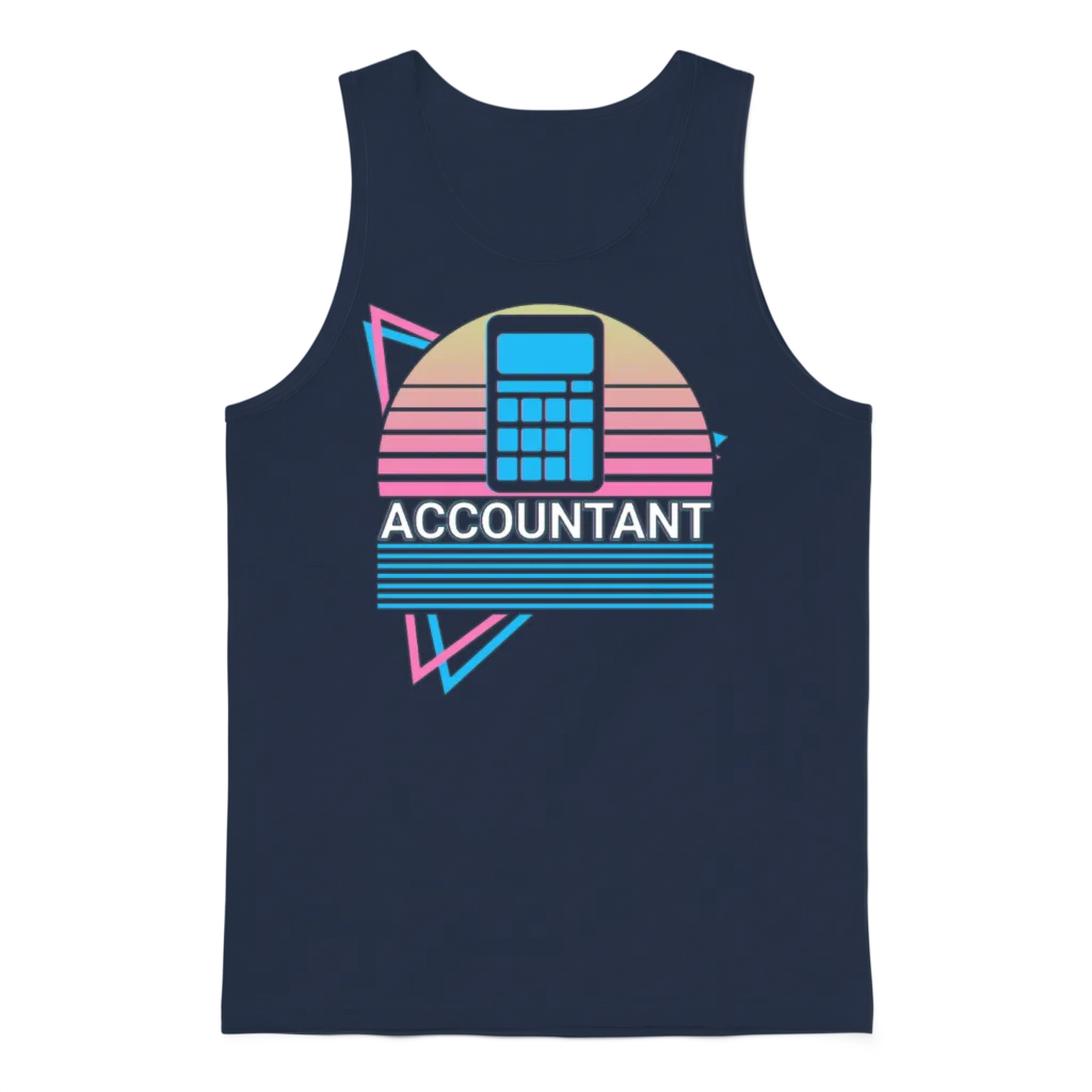 Accountant Accounting Cpa Retro Unisex Tank Top - Navy
