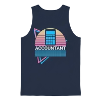 Accountant Accounting Cpa Retro Unisex Tank Top - Navy – 1