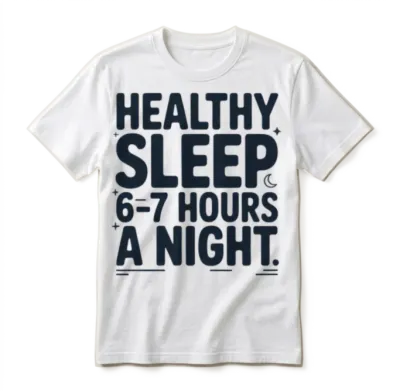 Healthy Sleep 6–7 Hours a Night Unisex T-Shirt - White