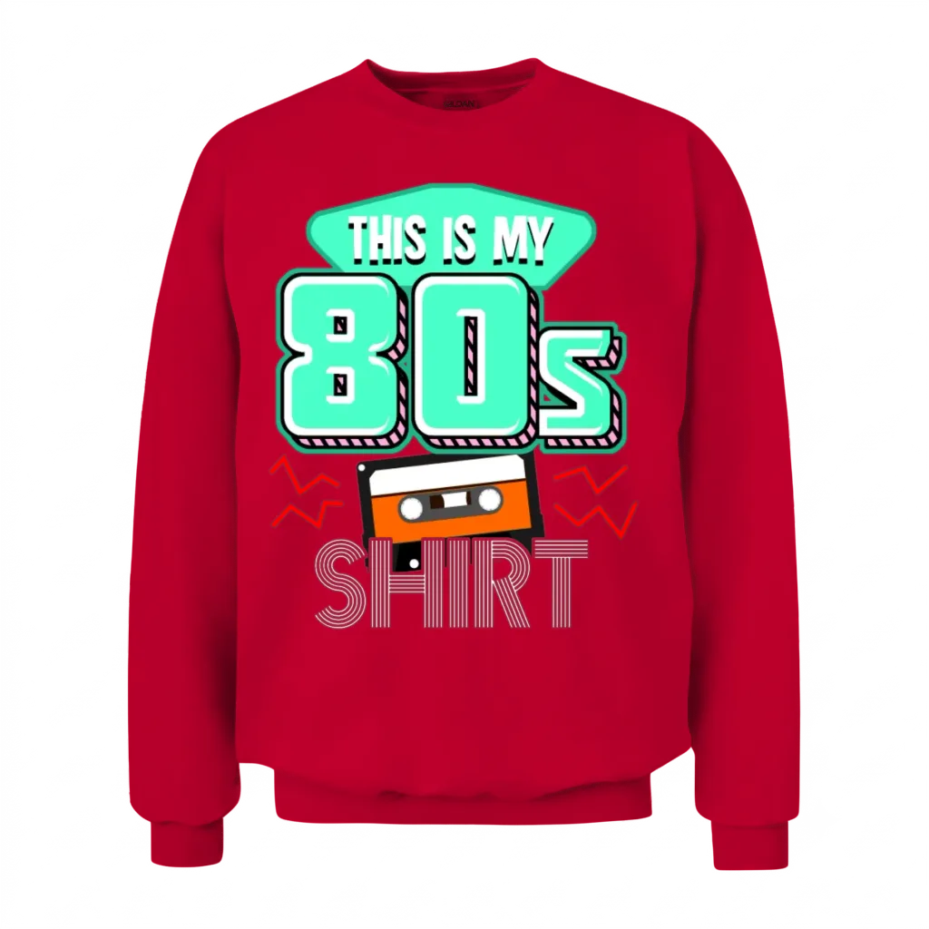 Retro 1980 80s Unisex Sweatshirt - Red