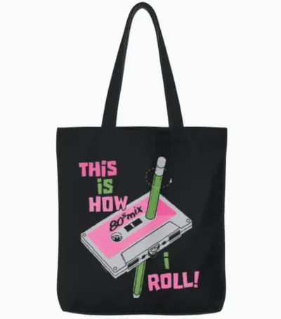 This Is How I Roll Tote Bags - Black