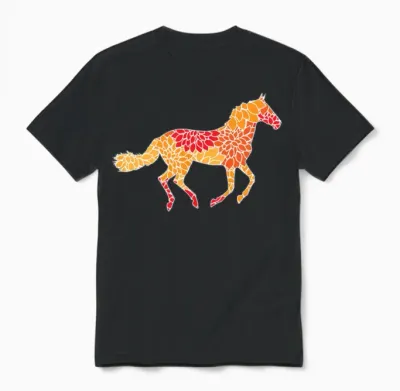 Horse Unisex T-Shirt - Black
