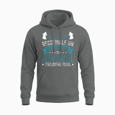 Funny Coach a Handball Coach Really Cool T-Shirt, Black, S Unisex Hoodie - Graphite Heather