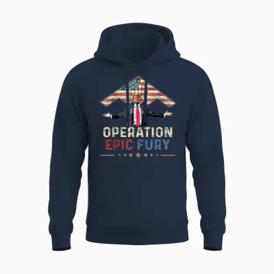 Operation Epic Fury Unisex Hoodie - Navy